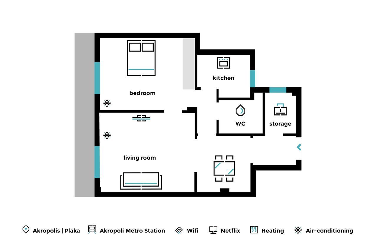 Acropolis Heart 1Bd Apartment In Plaka By Upstreet Афины Экстерьер фото